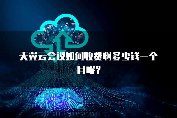 天翼云会议如何收费啊多少钱一个月呢?