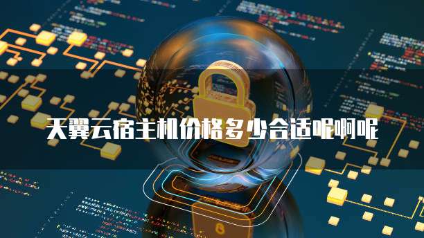 天翼云宿主机价格多少合适呢啊呢