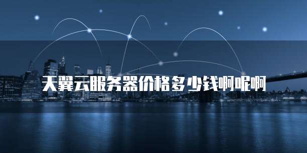 天翼云服务器价格多少钱啊呢啊