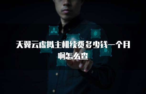 天翼云虚拟主机续费多少钱一个月啊怎么查