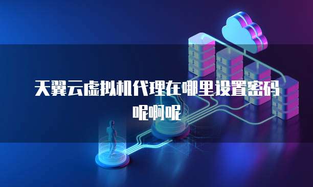 天翼云虚拟机代理在哪里设置密码呢啊呢