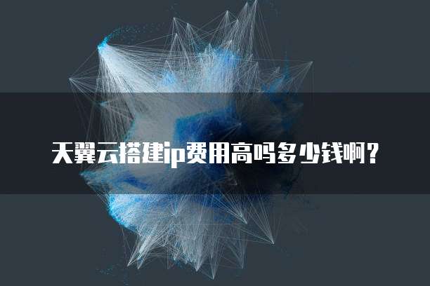 天翼云搭建ip费用高吗多少钱啊?