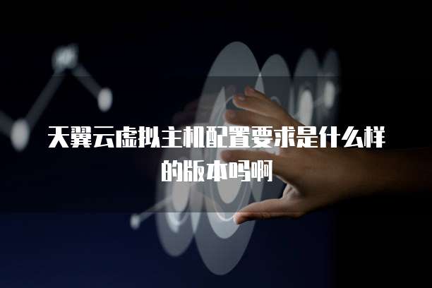 天翼云虚拟主机配置要求是什么样的版本吗啊