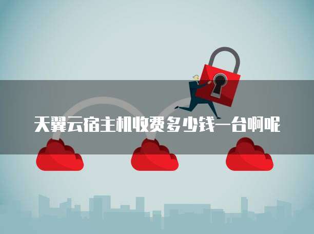 天翼云宿主机收费多少钱一台啊呢