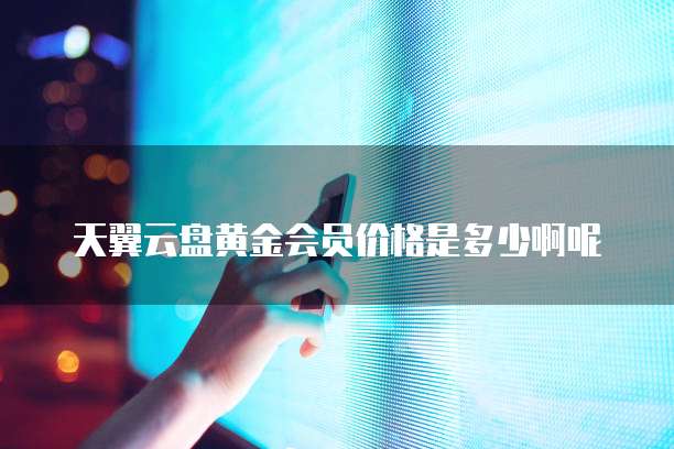 天翼云盘黄金会员价格是多少啊呢