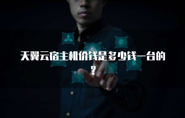 天翼云宿主机价钱是多少钱一台的？