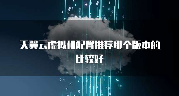 天翼云虚拟机配置推荐哪个版本的比较好