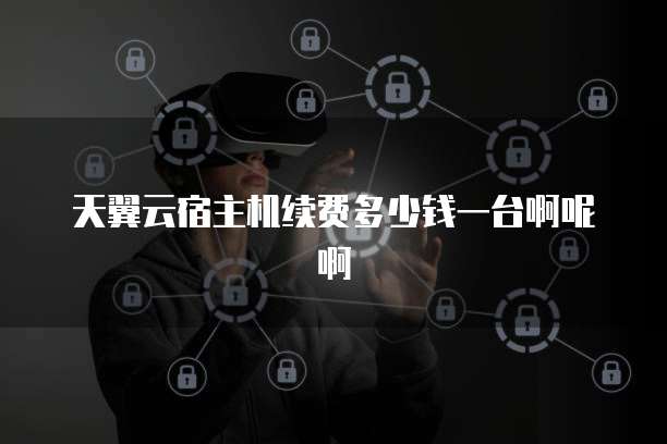 天翼云宿主机续费多少钱一台啊呢啊