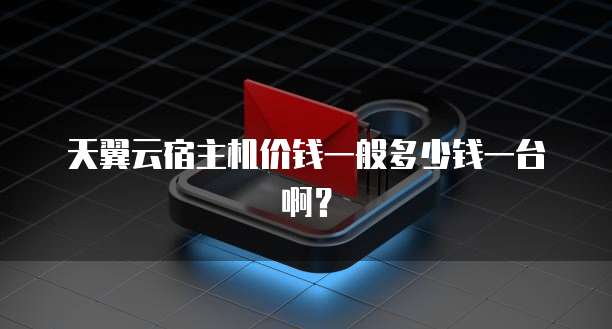 天翼云宿主机价钱一般多少钱一台啊？