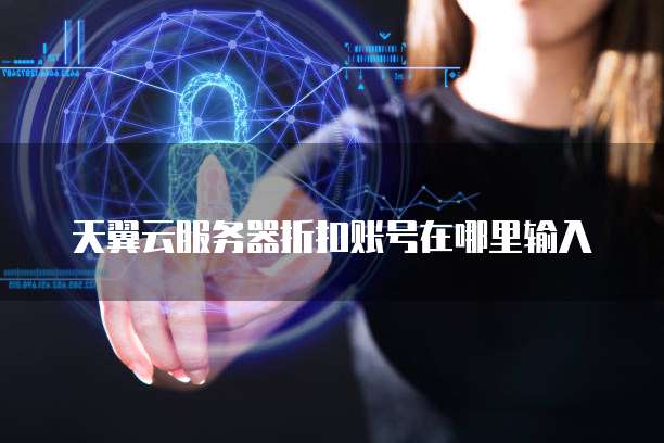 天翼云服务器折扣账号在哪里输入