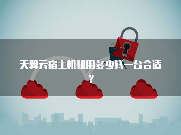 天翼云宿主机租用多少钱一台合适?