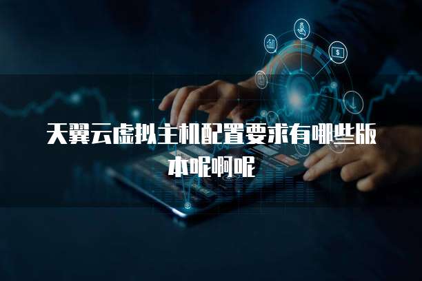 天翼云虚拟主机配置要求有哪些版本呢啊呢