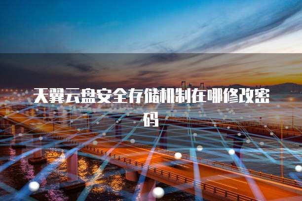 天翼云盘安全存储机制在哪修改密码
