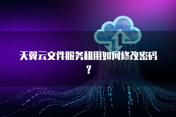 天翼云文件服务租用如何修改密码？