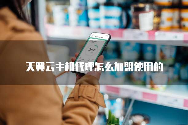 天翼云主机代理怎么加盟使用的