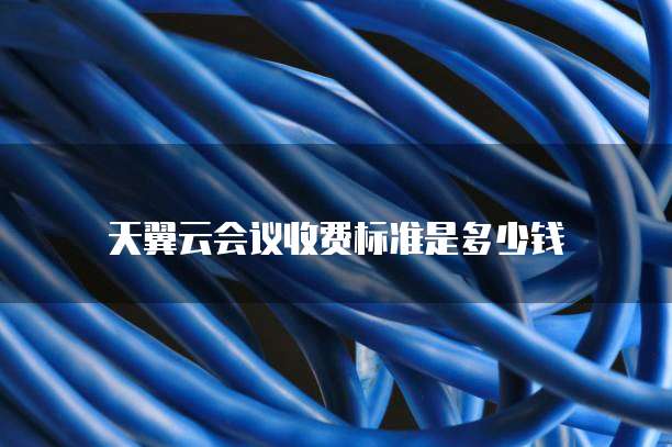 天翼云会议收费标准是多少钱