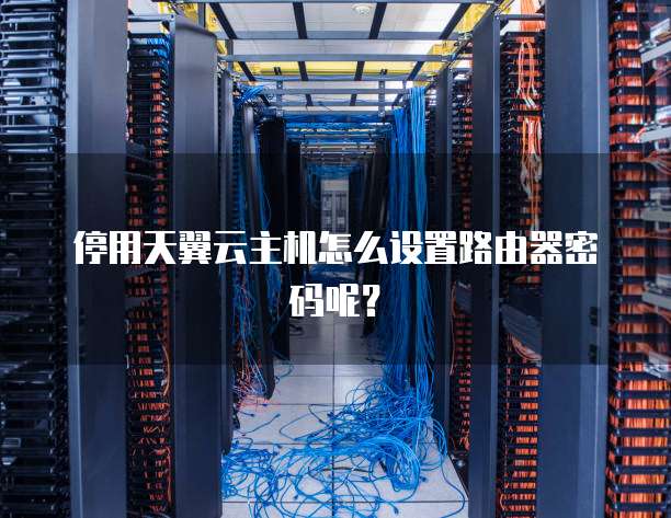 停用天翼云主机怎么设置路由器密码呢?