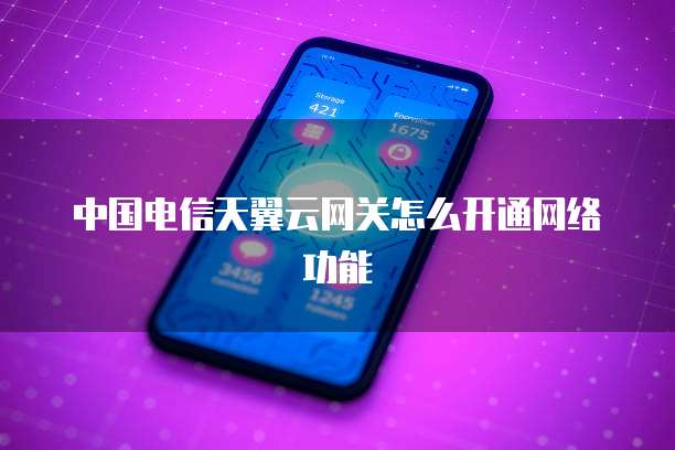 中国电信天翼云网关怎么开通网络功能