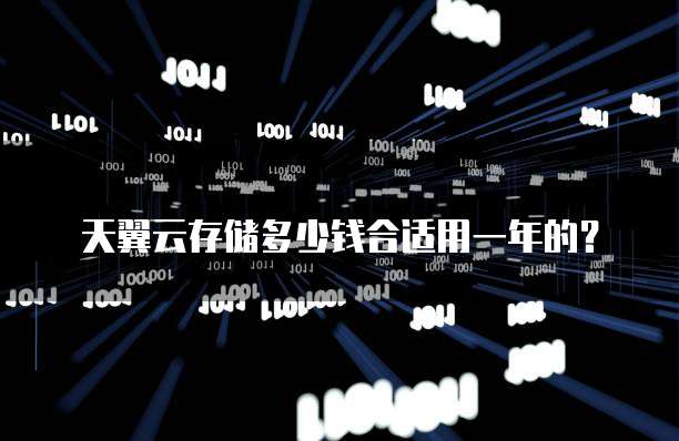 天翼云存储多少钱合适用一年的?