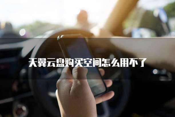天翼云盘购买空间怎么用不了