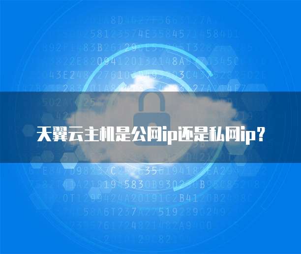 天翼云主机是公网ip还是私网ip?