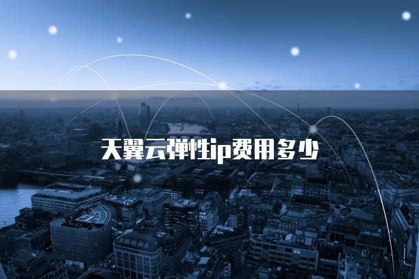 天翼云弹性ip费用多少
