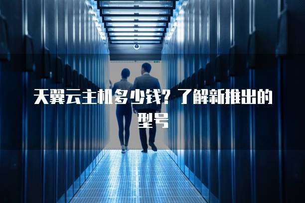 天翼云主机多少钱?了解新推出的型号