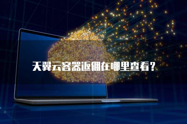 天翼云容器返佣在哪里查看?