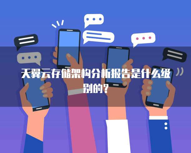 天翼云存储架构分析报告是什么级别的?