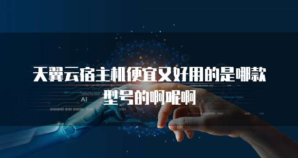 天翼云宿主机便宜又好用的是哪款型号的啊呢啊