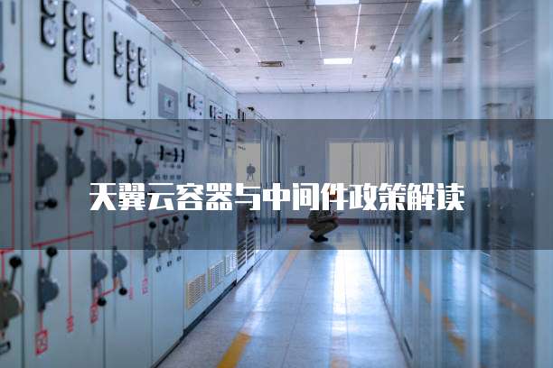 天翼云容器与中间件政策解读