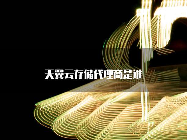 天翼云存储代理商是谁