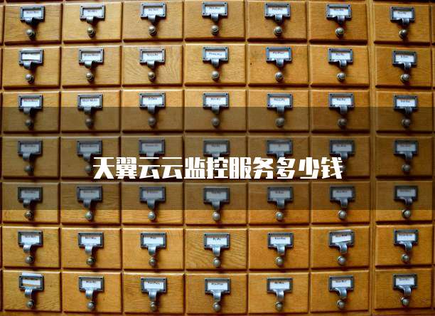 天翼云云监控服务多少钱