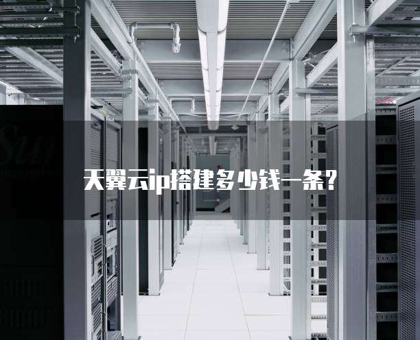 天翼云ip搭建多少钱一条?
