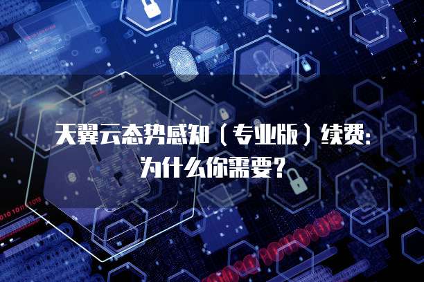 天翼云态势感知(专业版)续费:为什么你需要?