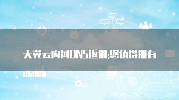 天翼云内网DNS返佣:您值得拥有