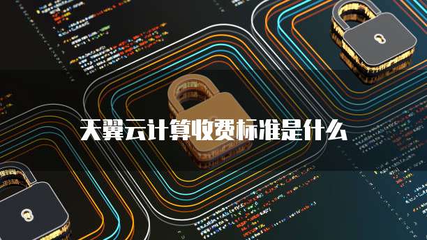 天翼云计算收费标准是什么