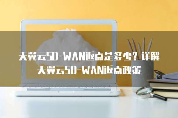 天翼云SD-WAN返点是多少？详解天翼云SD-WAN返点政策