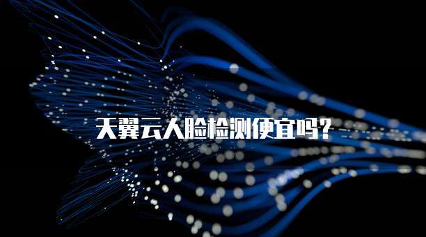 天翼云人脸检测便宜吗?