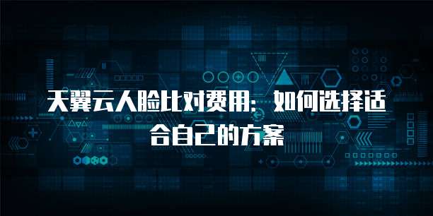 天翼云人脸比对费用:如何选择适合自己的方案