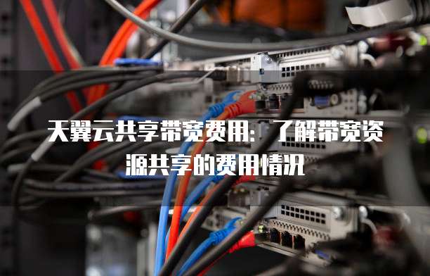 天翼云共享带宽费用:了解带宽资源共享的费用情况