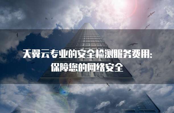 天翼云专业的安全检测服务费用:保障您的网络安全