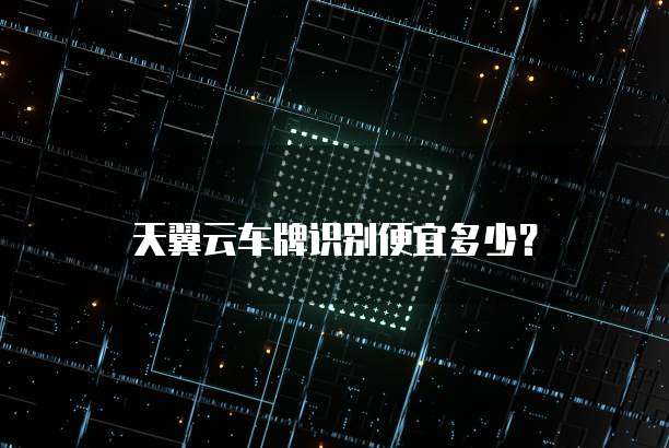 天翼云车牌识别便宜多少?