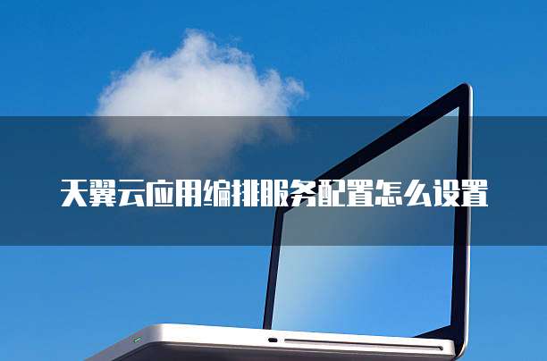天翼云应用编排服务配置怎么设置