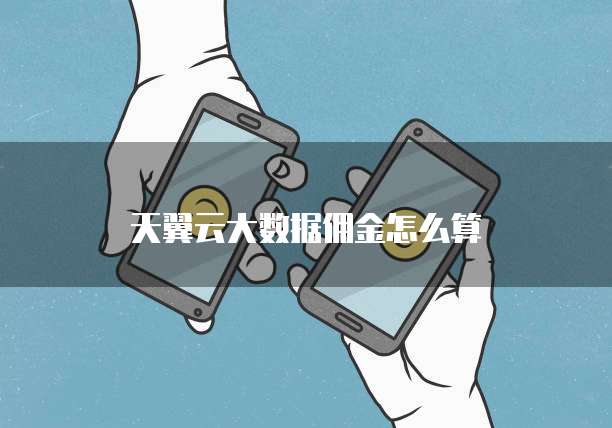 天翼云大数据佣金怎么算