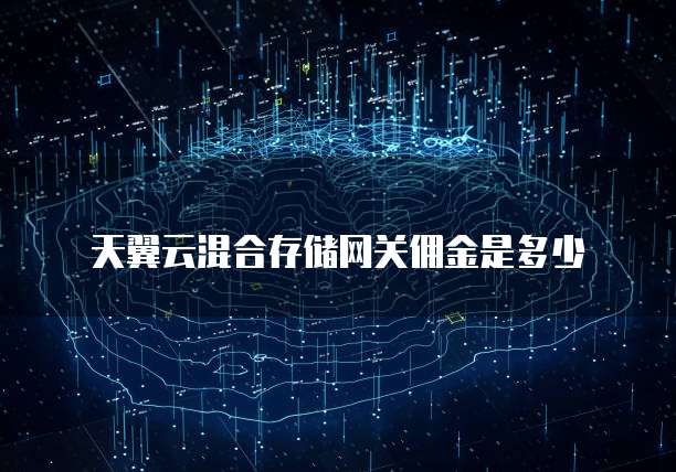 天翼云混合存储网关佣金是多少