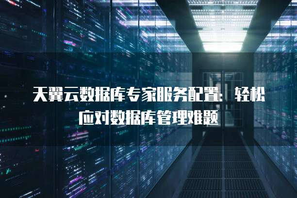 天翼云数据库专家服务配置:轻松应对数据库管理难题