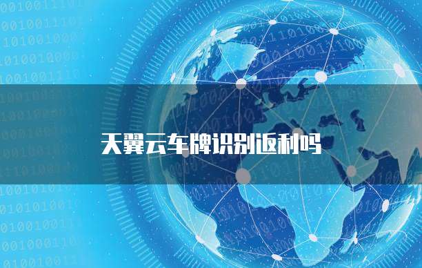 天翼云车牌识别返利吗