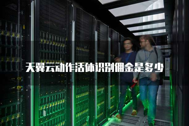 天翼云动作活体识别佣金是多少
