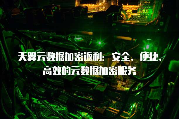天翼云数据加密返利:安全、便捷、高效的云数据加密服务